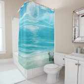 Waterverf Zee Turtle Nesting Douchegordijn (In situ)