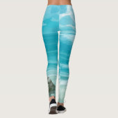 Waterverf Zee Turtle Nesting Leggings (Achterkant)