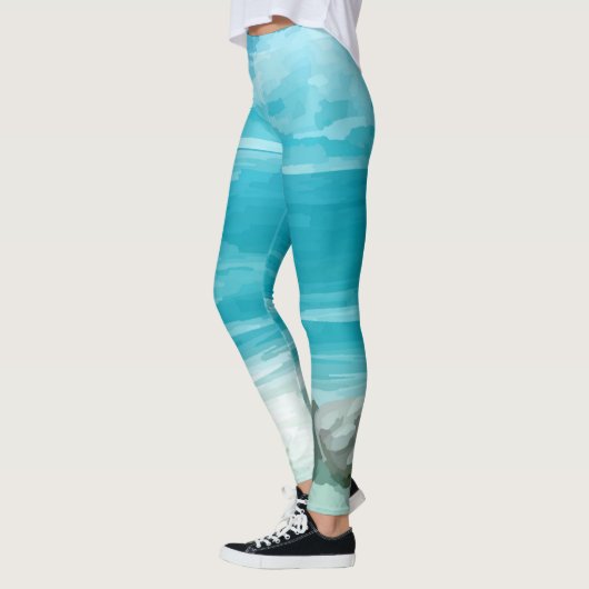 Waterverf Zee Turtle Nesting Leggings (Links)
