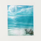 Waterverf Zee Turtle Nesting Wandkleed (Voorkant)