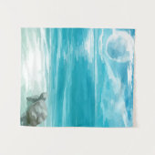 Waterverf Zee Turtle Nesting Wandkleed (Voorkant (horizontaal))