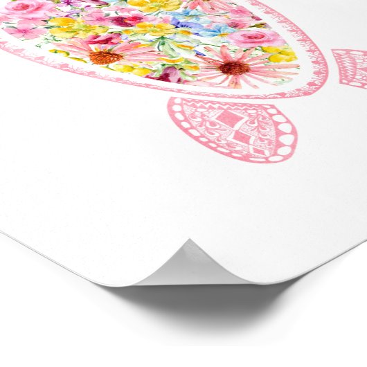 Waterverf Zee Turtle Nursery Poster (Hoek)