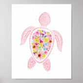 Waterverf Zee Turtle Nursery Poster (Voorkant)