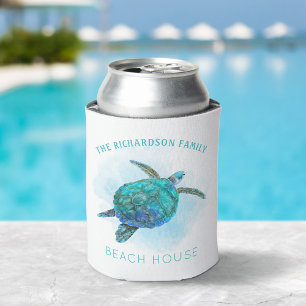 Waterverf Zee Turtle Ocean Beach House Blikjeskoeler