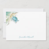 Waterverf Zee Turtle Ocean Personalized Note Kaart (Voorkant)