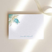 Waterverf Zee Turtle Ocean Personalized Note Kaart