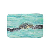 Waterverf Zee Turtle Ocean Swim Badmat (Voorkant)