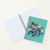Waterverf Zee Turtle Personalized Journal Notitieboek (Binnen)