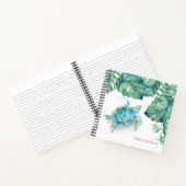 Waterverf Zee Turtle Personalized Journal Notitieboek (Binnen)