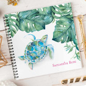Waterverf Zee Turtle Personalized Journal Notitieboek