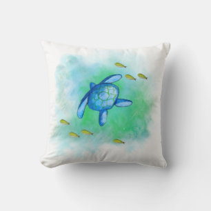 Waterverf Zee Turtle Pillow Kussen