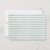 Waterverf Zee Turtle Stripes Bruiloft RSVP Kaartje (Achterkant)