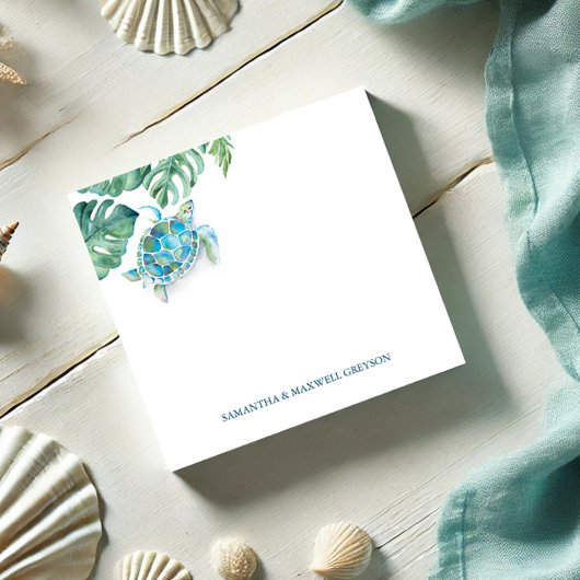 Waterverf Zee Turtle Tropical Greenery Post-it® Notes