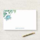 Waterverf Zee Turtle Tropical Greenery Post-it® Notes (Op bureau)