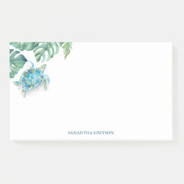 Waterverf Zee Turtle Tropical Greenery Post-it® Notes