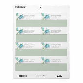 Waterverf Zee Turtle Verzendlabel (Full Sheet)