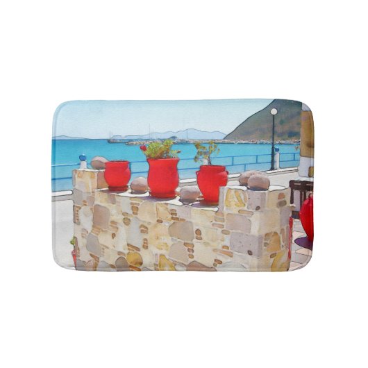 Waterverf zee uitzicht badmat (Voorkant)