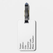 Waterverf zee uitzicht bagagelabel (Achterkant verticaal)