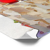 Waterverf zee uitzicht poster (Hoek)