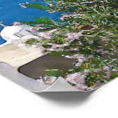 Waterverf zee uitzicht poster (Hoek)