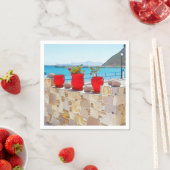 Waterverf zee uitzicht servetten (Insitu)