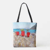 Waterverf zee uitzicht tote bag (Achterkant)