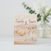 Waterverf Zee volledig (schildpad-y) Briefkaart (Staand voorkant)