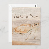 Waterverf Zee volledig (schildpad-y) Briefkaart (Voorkant / Achterkant)