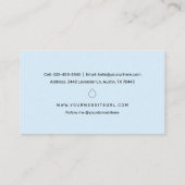 Waterverf Zee & zonlandschap etherische oliën Visitekaartje (Achterkant)