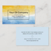 Waterverf Zee & zonlandschap etherische oliën Visitekaartje (Voorkant / Achterkant)