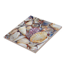 Waterverf zeebaars tegeltje