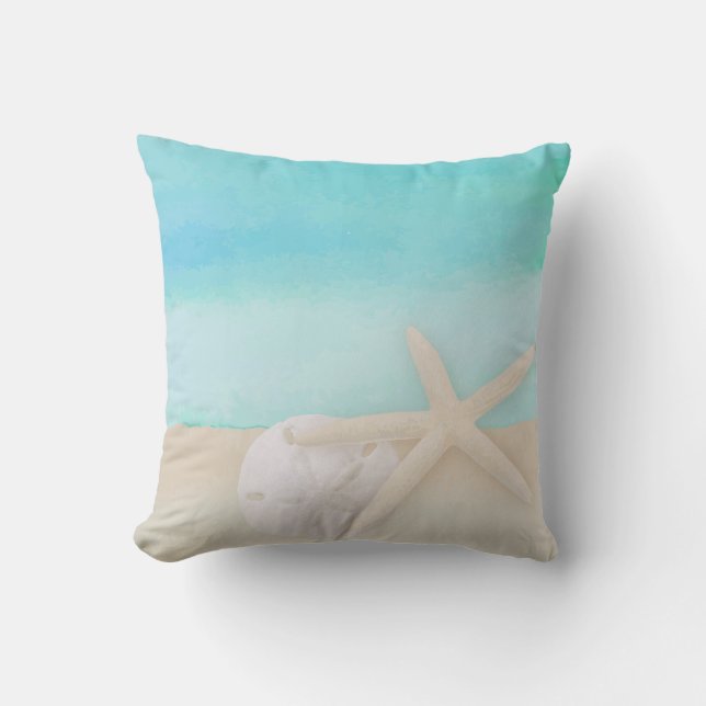 Waterverf Zeeduivel en zandpijp Kussen (Voorkant)