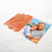 Waterverf Zeeen en graafkoraal Folie Feestdagenkaart (Gedraaid)