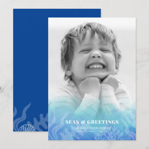 Waterverf Zeeen en groeten Fotovakantiekaartje