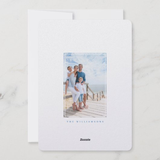 Waterverf zeeen en groeten Seashell Wreator Feestdagenkaart (Achterkant)