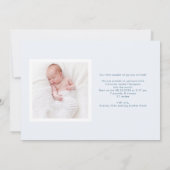 Waterverf zeegaand Stripes Patroon Foto geboorte Aankondiging (Achterkant)