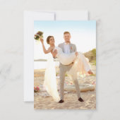 Waterverf Zeegezicht Kust Zand Strand Foto Bedankkaart (Achterkant)