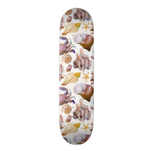 Waterverf Zeeleven Patroon 4 Skateboard