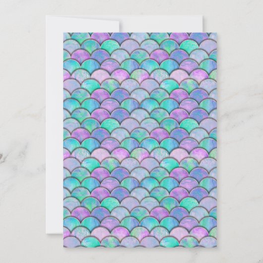 Waterverf Zeemeermin Dank je kaarten (Achterkant)