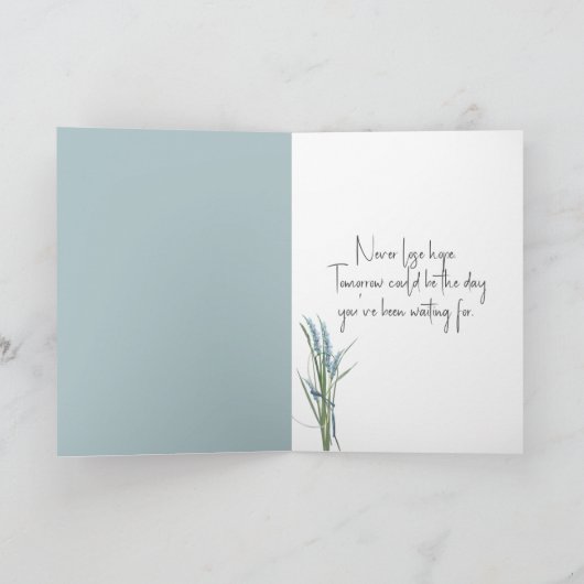 Waterverf zeemeermin die aan jou denkt kaart (Binnen)