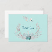 Waterverf Zeemeermin en grote dank Bedankkaart (Voorkant / Achterkant)