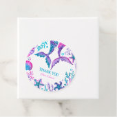 Waterverf Zeemeermin gezamenlijke Verjaardag Dank  Bedankjes Labels (In situ)