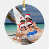 Waterverf zeemeermin kerstfoto keramisch ornament (Achterkant)