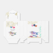 Waterverf Zeemeermin met de naam Birthday Party Bedankdoosjes (Uitgevouwen)