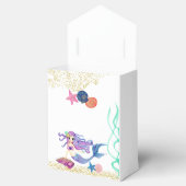 Waterverf Zeemeermin met de naam Birthday Party Bedankdoosjes (Geopend)
