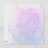 Waterverf Zeemeermin Onder De Zee Baby Shower Kaart (Achterkant)