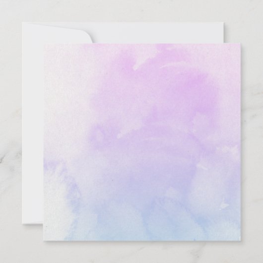 Waterverf Zeemeermin Onder De Zee Baby Shower Kaart (Achterkant)