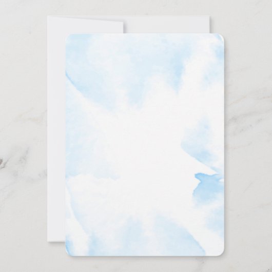 Waterverf Zeemeermin onder de Zee Birthday Party Kaart (Achterkant)