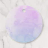 Waterverf zeemeermin onder het Zee Baby shower Bedankjes Labels (Achterkant)