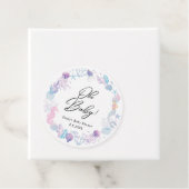 Waterverf zeemeermin onder het Zee Baby shower Bedankjes Labels (In situ)